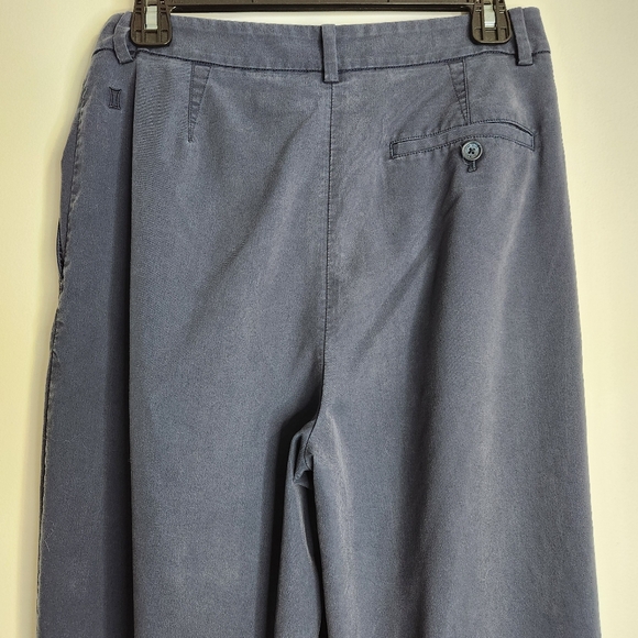 Kit + Ace Navy Blue High Waist Pleated Taper Leg Trouser Pants Size 8 - Picture 7 of 15